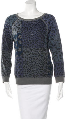 Current/Elliott Leopard Print Pullover Sweater