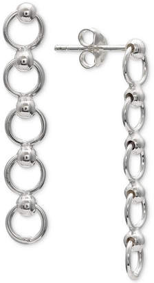 Giani Bernini Circle Linear Drop Earrings in Sterling Silver, Created for Macy's