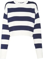 Thumbnail for your product : Miu Miu Striped Cropped Jumper