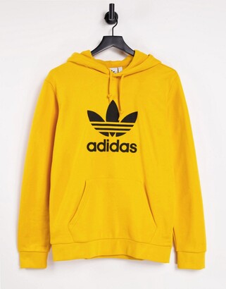 Yellow trefoil hoodie Clearance