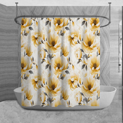 East Urban Home Proshkin Floral Shower Curtain