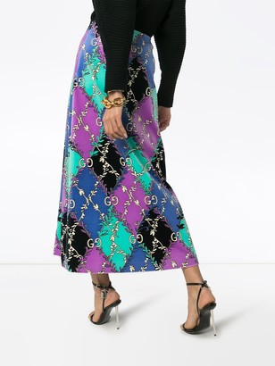 Gucci GG Rhombus Ramage-print skirt