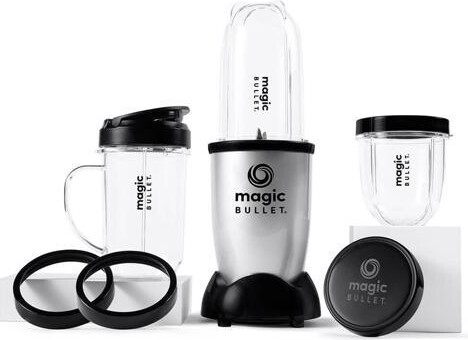 Magic Bullet Blender, Small, Silver, 11 Piece Set