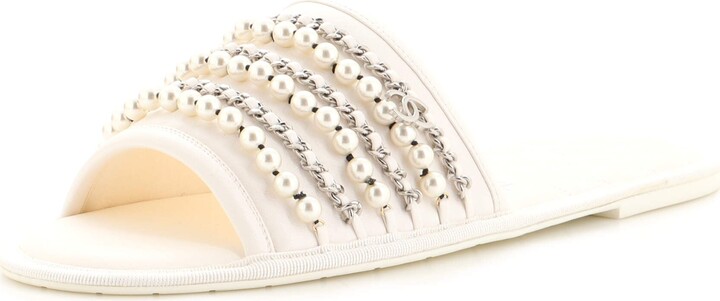 Chanel Women's White Sandals | ShopStyle