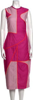 Colorblock Pattern Long Dress 