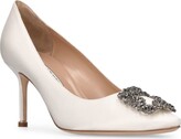 Thumbnail for your product : Manolo Blahnik 70mm Hangisi satin pumps