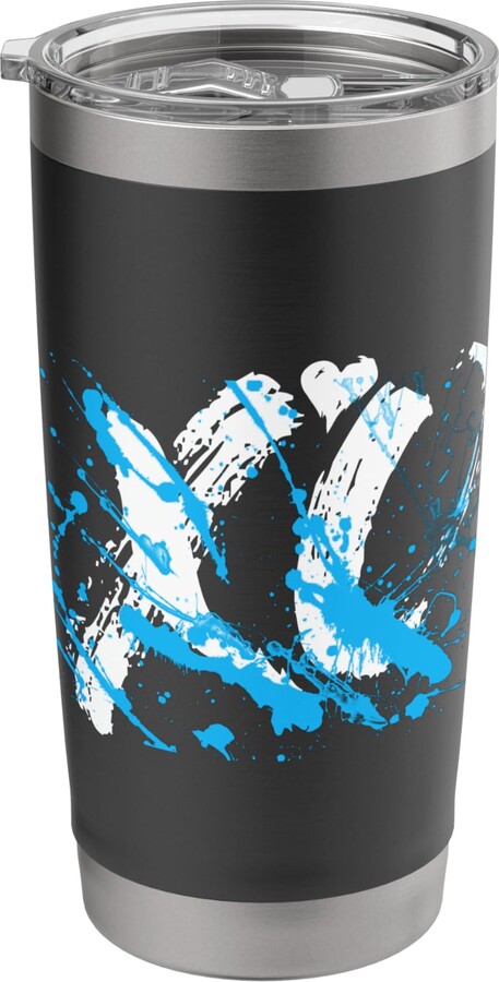 Color Match Blue Graphic Tee Blue XO Splash Blue Graphic Stainless Steel Insulated Tumbler