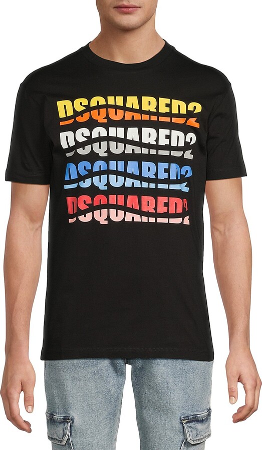 DSQUARED2 Repeat Logo Cotton T-Shirt