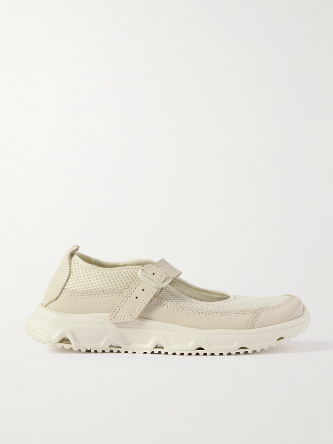 Salomon Rx Marie-jeanne Leather-trimmed Mesh Sandals - Cream