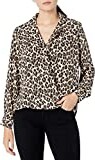 Vince Camuto Women's Long Sleeve Notched Collar Leopard Print Blouse