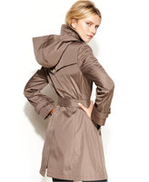 Thumbnail for your product : Calvin Klein Hooded Belted Trench Coat