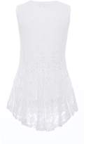 Thumbnail for your product : Quiz Cream Lace Sleeveless Dip Hem Top