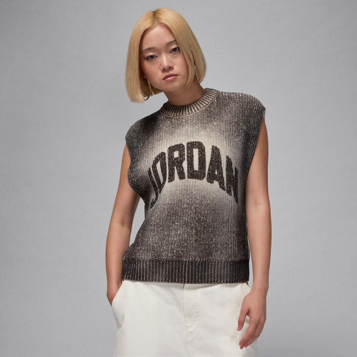 Women's Jordan Flight Knit Vest in Black | HQ9190-045