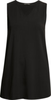 Thumbnail for your product : Eileen Fisher V-Neck Side-Slit Jersey Tank