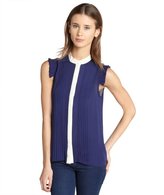 Thumbnail for your product : Chelsea Flower ink colorblock button front blouse