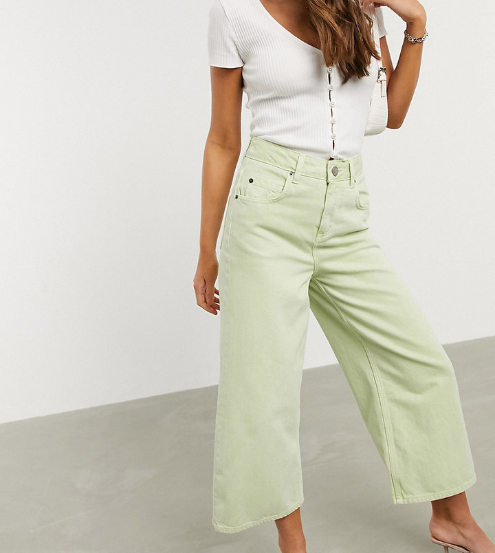 wide lime jeans