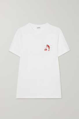 Loewe Printed Cotton-jersey T-shirt - White