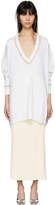 Thumbnail for your product : Givenchy Off-White Cashmere and Pearls V-Neck Pullover