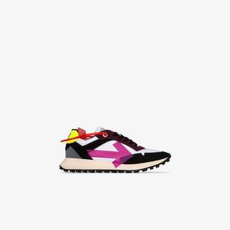 Off-White multicoloured arrow print leather sneakers