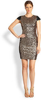 Thumbnail for your product : Badgley Mischka Sequined Cocktail Dress