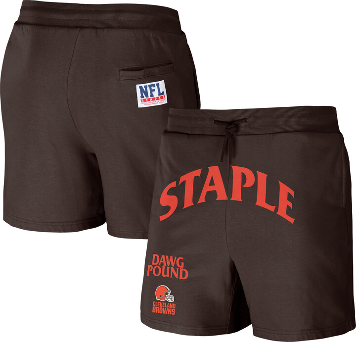Staple Men's NFL x Brown Cleveland Browns Throwback Vintage Wash Fleece Shorts