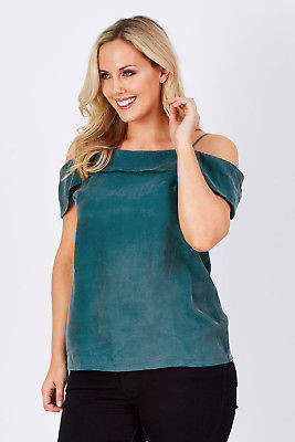 NEW Imonni Womens Blouses Fleur Cupro Top Teal - Tops