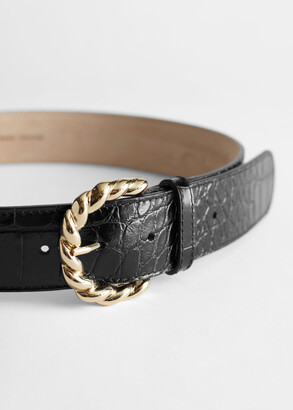 And other stories Braid Buckle Leather Belt