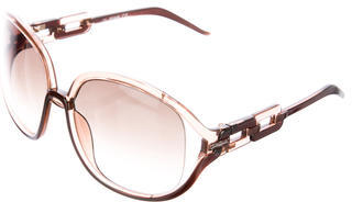 Just Cavalli Chain-Link Oversize Sunglasses