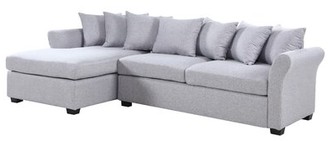 Sand & StableTM Chevelle 96" Wide Linen Left Hand Facing Sofa & Chaise Sand & Stable Fabric: Gray