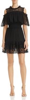 Thumbnail for your product : Rebecca Taylor Cold Shoulder Eyelet Flounce Dress