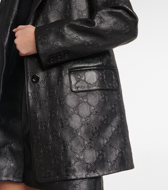Gucci GG Supreme leather blazer