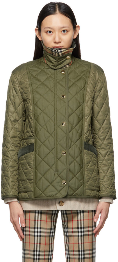 Burberry Green Women's Jackets | ShopStyle