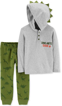 Carter's Baby Boys 2-Pc. Cotton Hooded Top & Jogger Pants Set