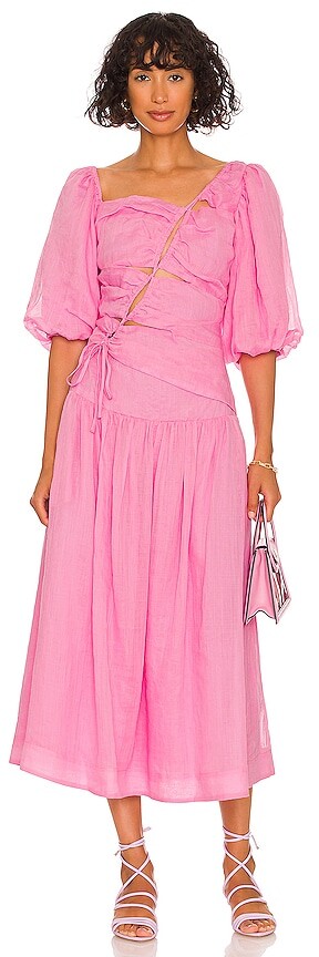 Womens Dresses Nicholas Dresses - Save 11% Nicholas Cotton Halia Maxi Dress in Black Pink 