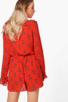 Thumbnail for your product : boohoo Ruth Ruffle Front Playsuit