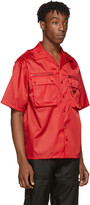 Thumbnail for your product : Prada Red Nylon Gabardine Pocket Shirt