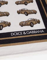 Thumbnail for your product : Dolce & Gabbana Beach Towel In Sponge With Small Car Print