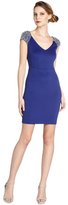 Thumbnail for your product : Hayden royal blue beaded cap sleeve v-neck dress