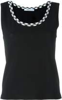Thumbnail for your product : Blumarine checked detail tank