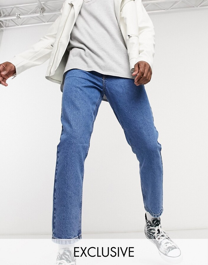 reclaimed vintage inspired classic fit jeans in ecru