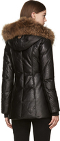 Thumbnail for your product : Mackage Black Leather Down Ingrid Coat