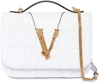 Versace Virtus Quilted Leather Shoulder Bag