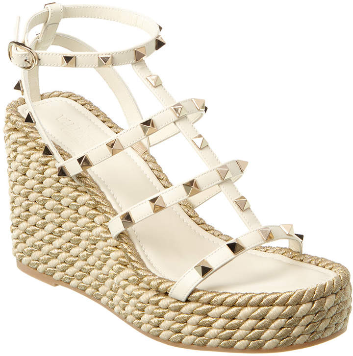 valentino rockstud caged leather sandal