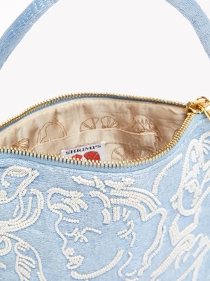 Shrimps Augusta Bead-embellished Silk Handbag - Blue Multi