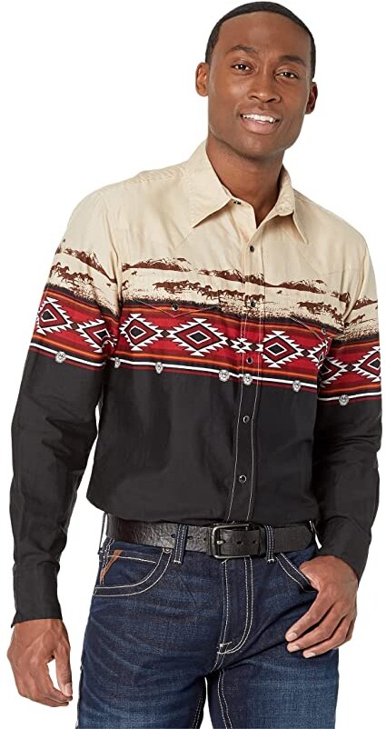 roper aztec button up