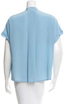 Thumbnail for your product : Diane von Furstenberg Silk Pleated Top