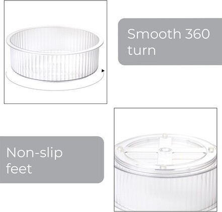 Smart Design Fluted Lazy Susan Turntable
