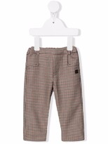 Thumbnail for your product : Tartine et Chocolat Houndstooth-Print Slim-Cut Trousers