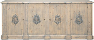 Sarreid Ltd. Crested 96'' Solid Wood Sideboard