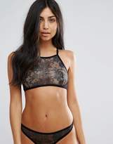 Thumbnail for your product : Pieces Metallic Lace Bra